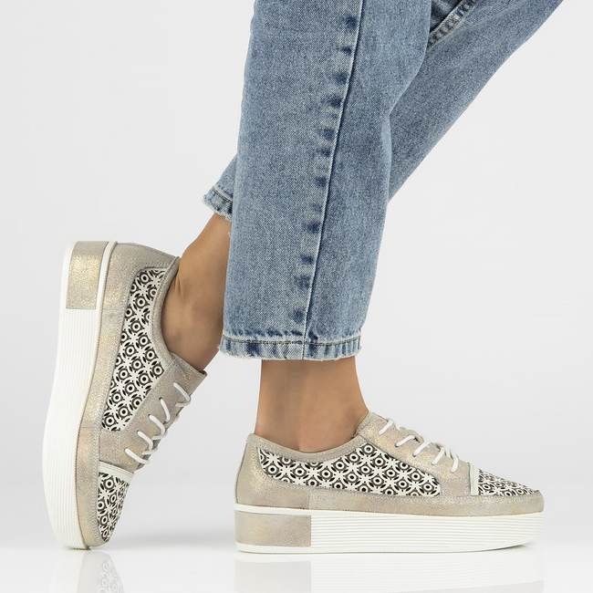 Leather shoes FILIPPO DP2026/22 GO gold