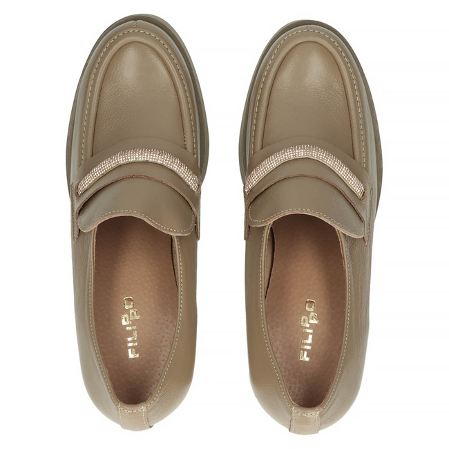 Leather shoes Filippo 20157 fango