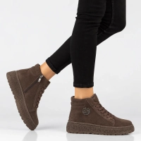 Leather platform ankle boots Filippo DBT8090/26 D BR brown