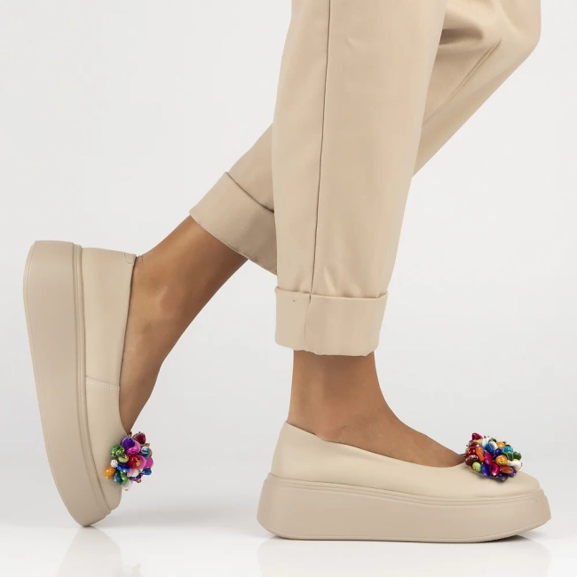 Leather shoes Filippo DP6836/25 BE beige