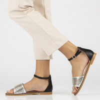 Sandals Filippo DS2102/21 SI BK black silver
