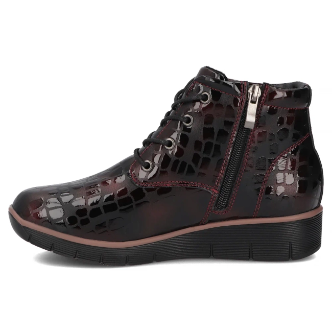 Leather ankle boots Filippo DBT3169/25 BG burgundy