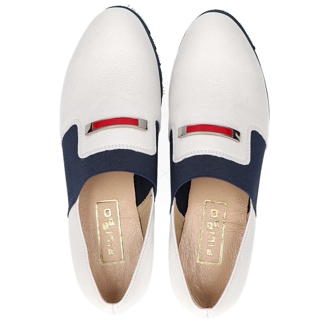 Półbuty Filippo 010 HF Biały