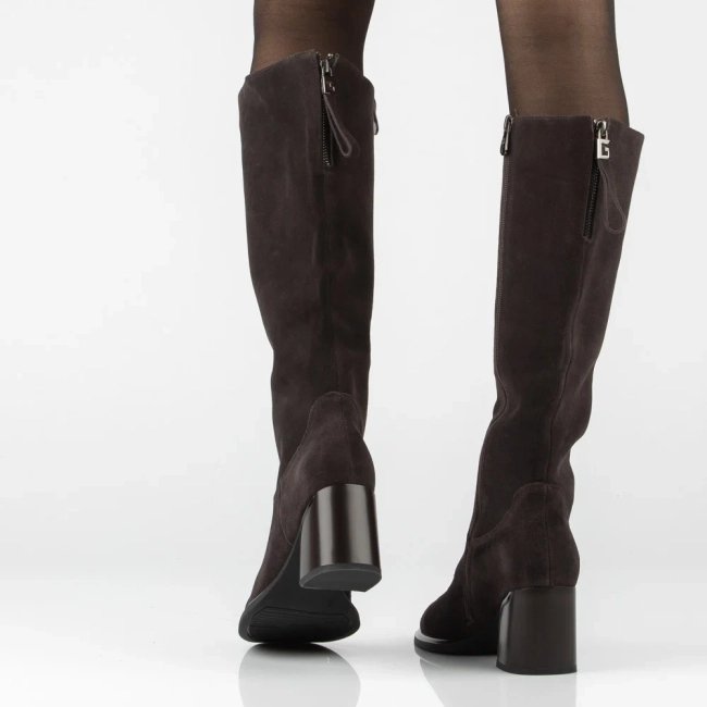 Leather heeled boots Filippo DKZ8192/26 D BR brown