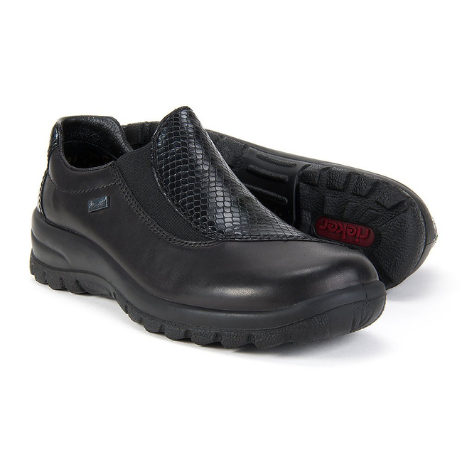 Półbuty RIEKER L7170-0 Czarne