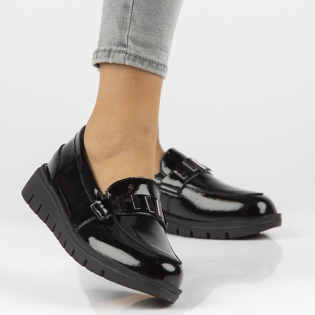 Skórzane półbuty Filippo DP3204/21 BK czarne