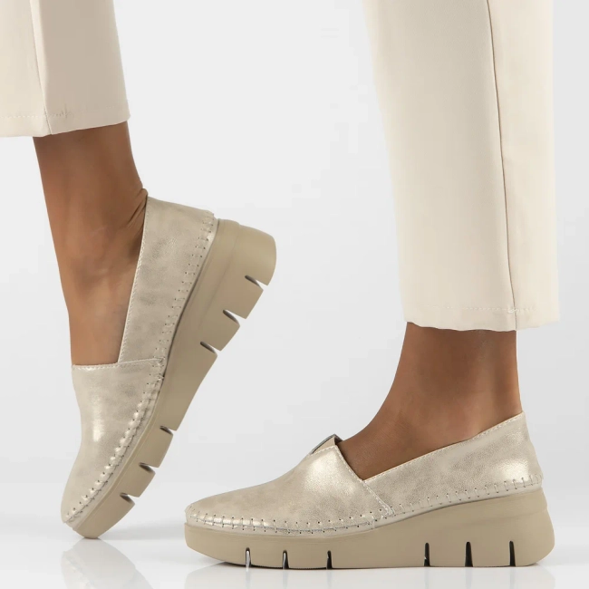 Leather shoes DP6161/24 GO gold