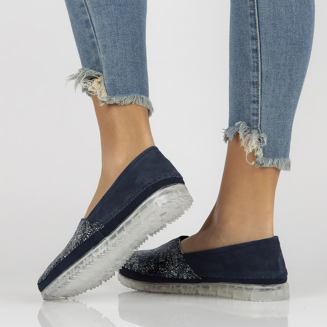 Leather shoes Filippo DP2147/22 NV navy blue