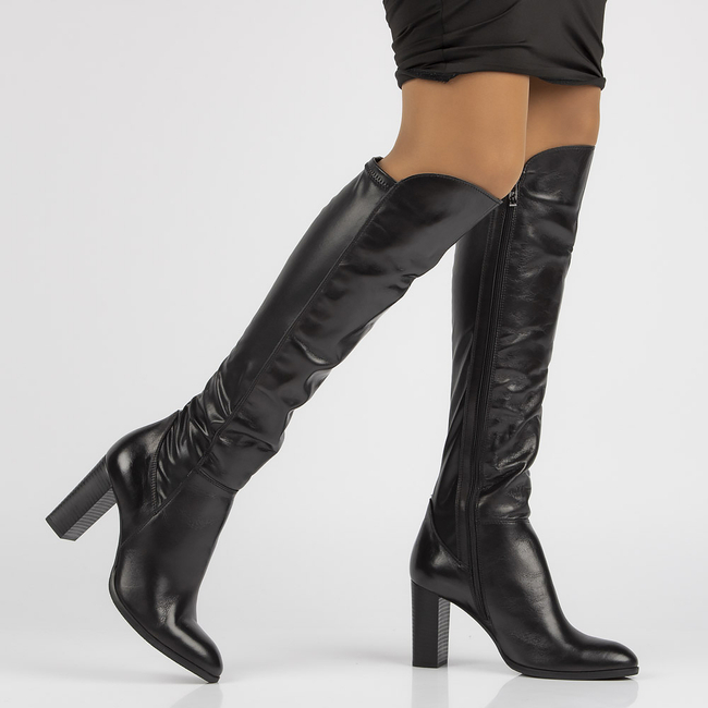 Leather boots Simen 09519 black