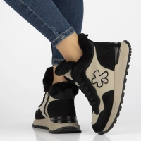 Leather ankle boots Filippo DBT6522/24 BK GR black and brown