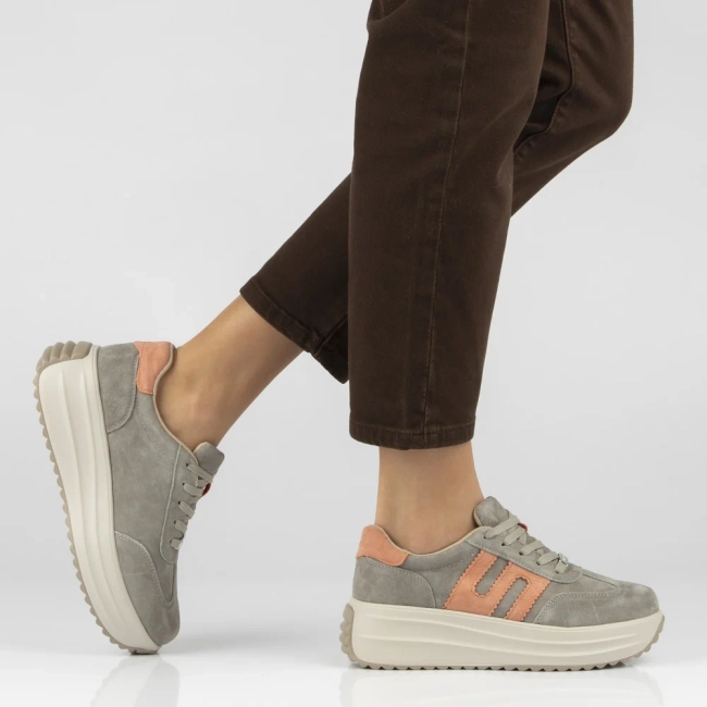 Skórzane sneakersy Filippo DP7516/26 KH OR khaki