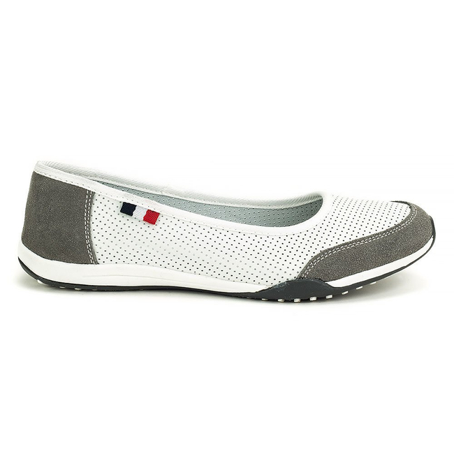 Półbuty Filippo DP142/18 WH GR Białe Szare