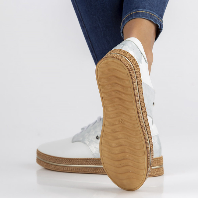 Leather shoes Filippo 10123 white