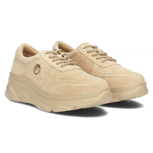 Skórzane Sneakersy Filippo DP2138/22 BE BE beżowe