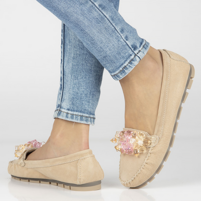 Leather loafers Filippo DP4549/23 BE beige