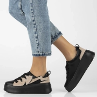 Skórzane sneakersy Filippo DP6684/25 BK czarne