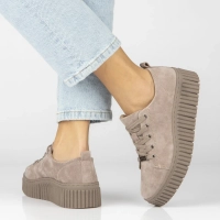 Skórzane sneakersy Filippo DP8337/26 BE beżowe