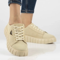 Leather sneakers Filippo DP4138/24 BE beige