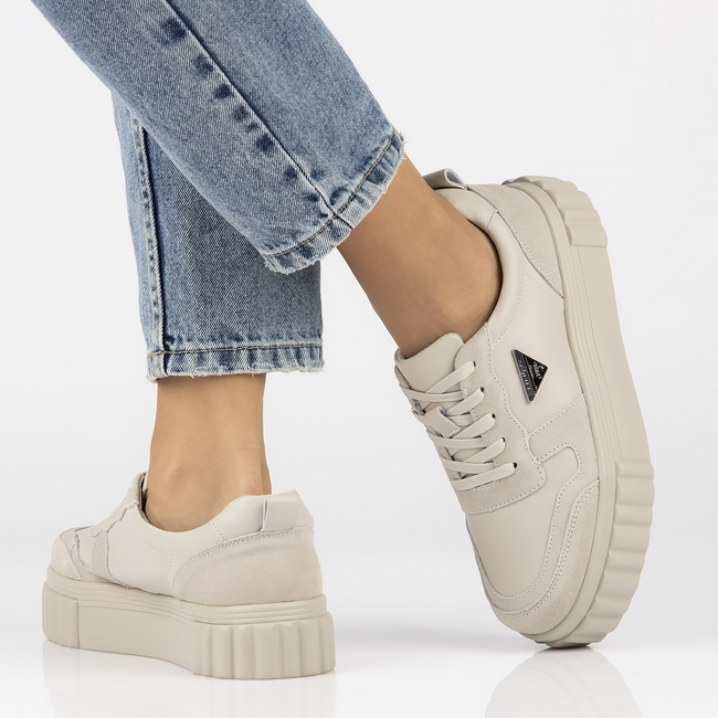 Leather Sneakers Filippo DP4913/23 BE beige