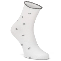 Women's Socks LM18-379 white flowers