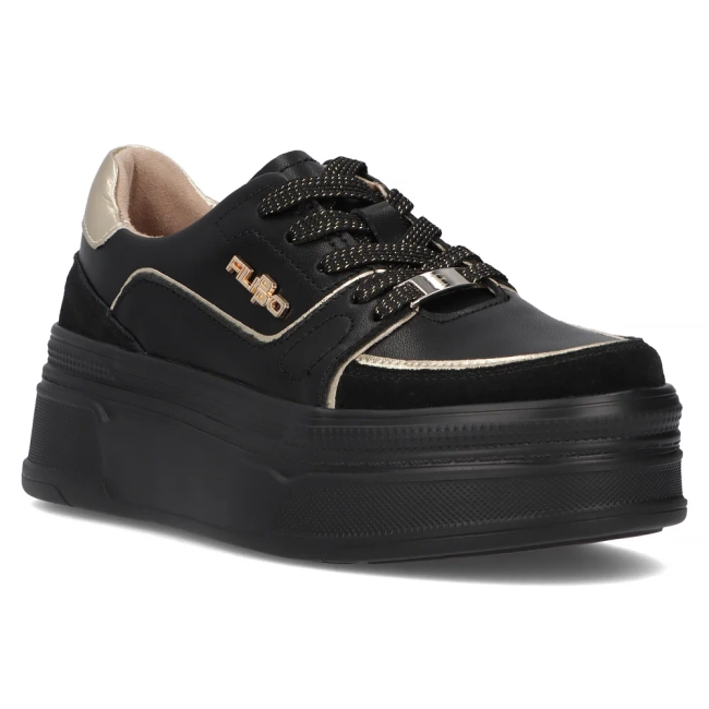 Leather sneakers Filippo DP6805/25 BK black