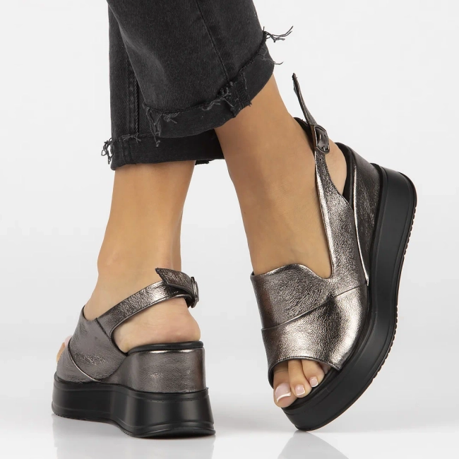 Leather sandals Artiker 54C0402 silver