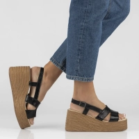 Leather sandals Filippo DS7540/26 BK black