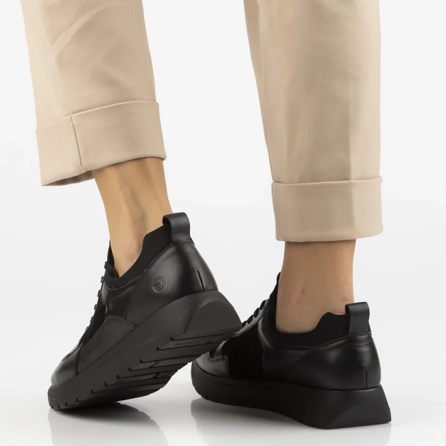 Leather sneakers Remonte D2V00-00 black