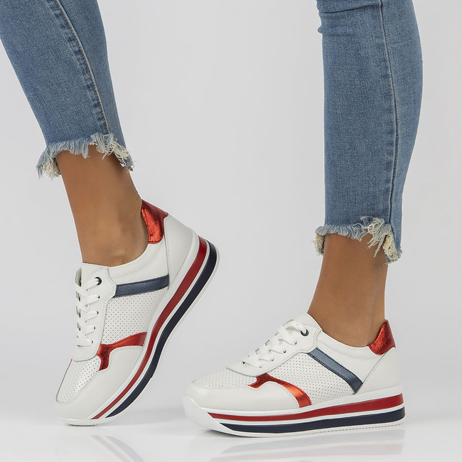 Leather sneakers Filippo DP2004/22 WH white