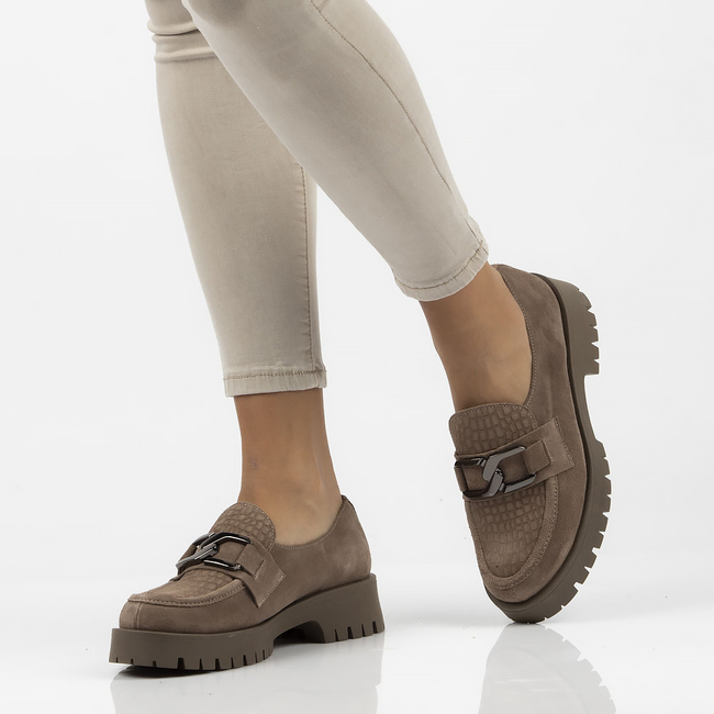 Leather shoes Filippo 20089 beige