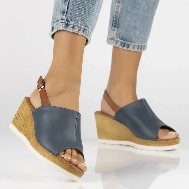 Leather sandals Artiker 54C0684 navy