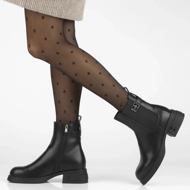 Leather ankle boots Filippo DBT7195/25 BK black