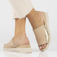 Leather flip-flops Filippo DK3921/22 BE beige