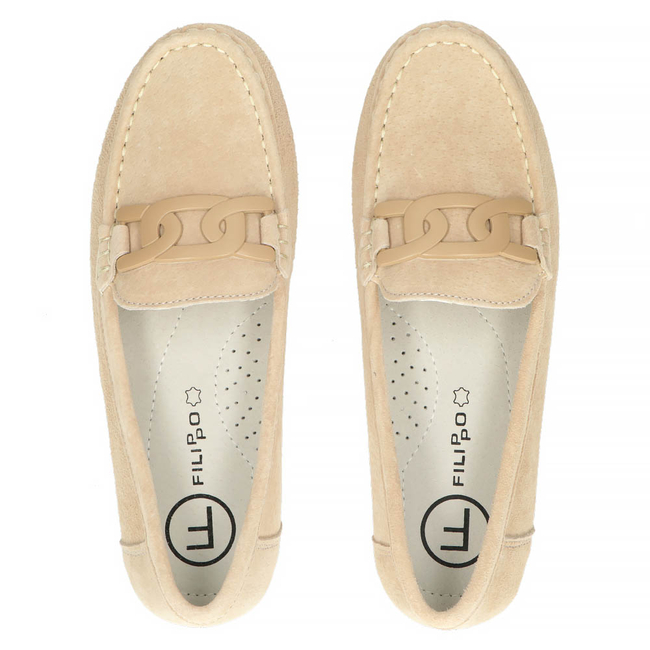 Leather loafers Filippo DP3630/23 BE beige