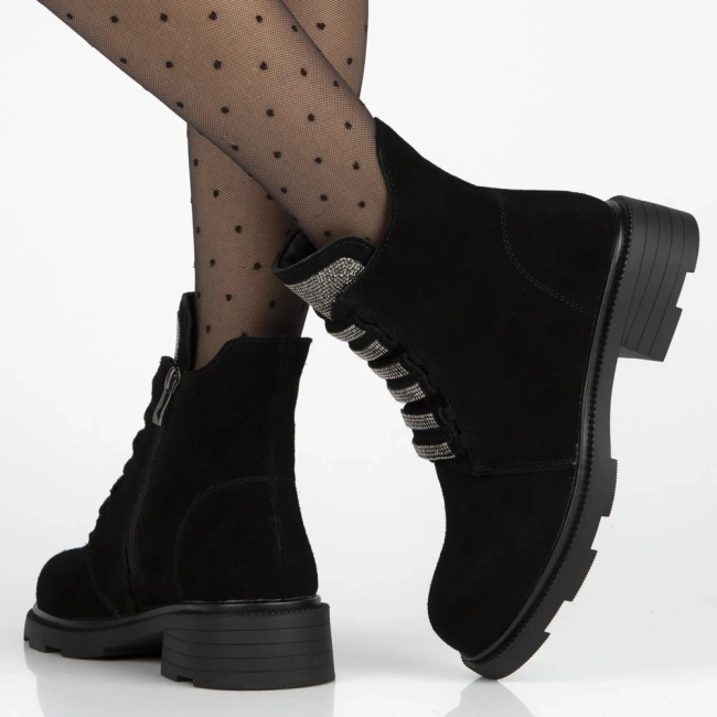 Leather ankle boots Filippo DBT7297/25 BK black