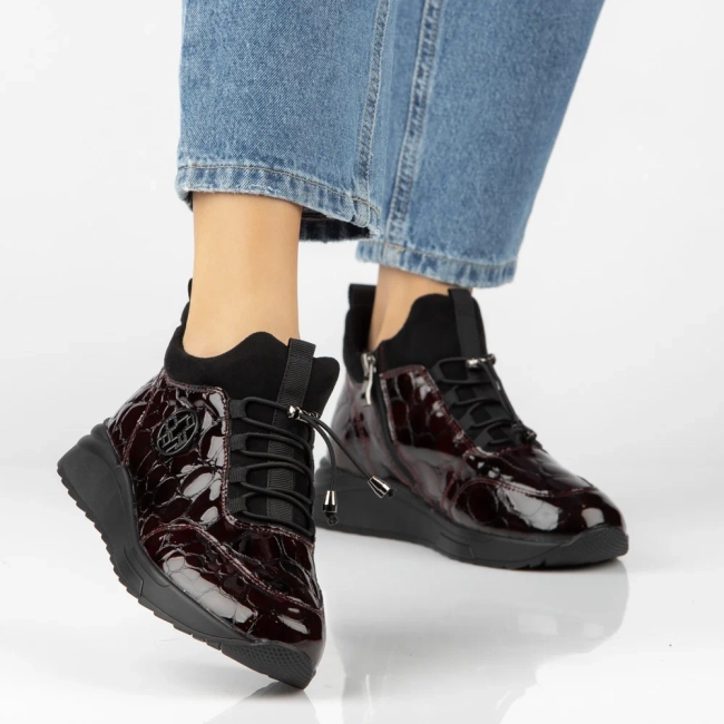 Leather ankle boots Filippo DBT7168/26 BG CR burgundy