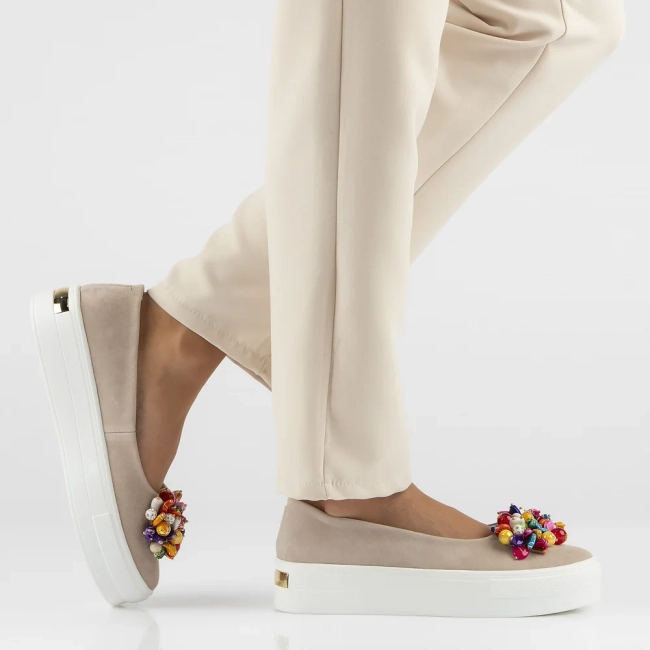 Leather shoes Filippo DP6024/24 BE beige