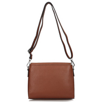 Handbag Toscanio Messenger Bag Leather Suede Flap A179 red