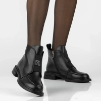 Skórzane botki Filippo DBT8239/26 BK czarne