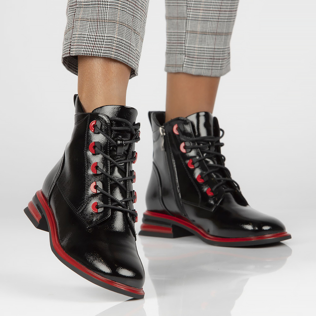 Leather boots Filippo DBT4114/22 BK black