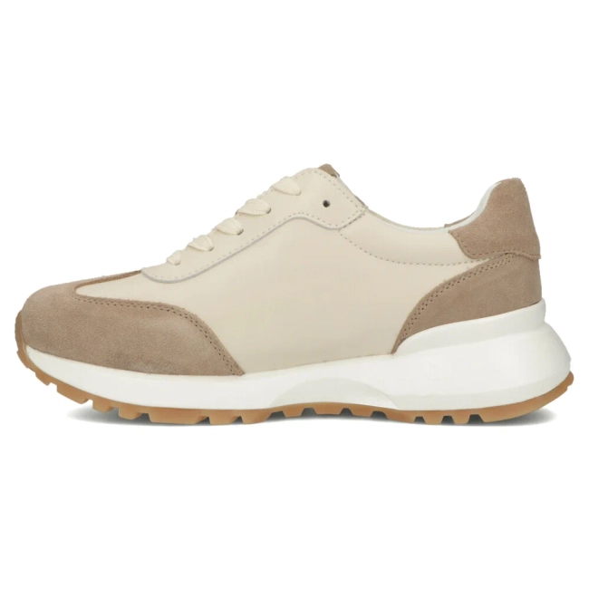 Skórzane sneakersy Filippo DP6732/25 BE beżowe