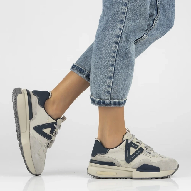 Leather sneakers Filippo DP6523/24 GR grey