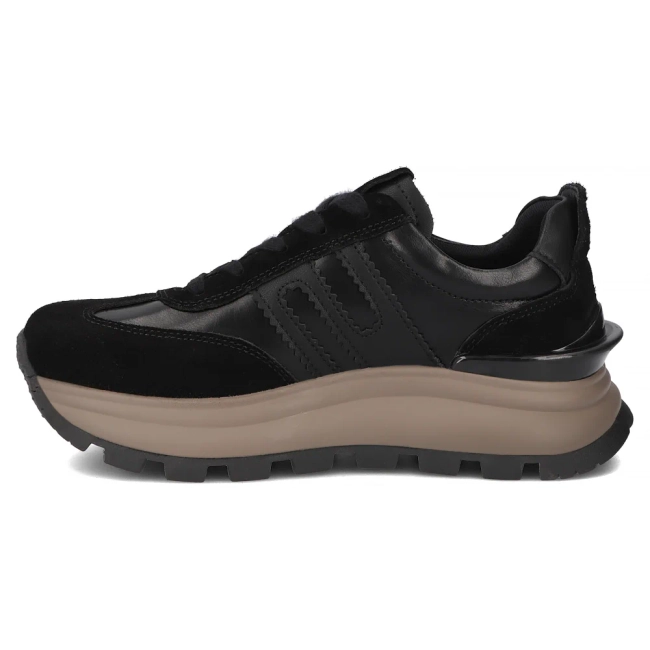 Leather sneakers Filippo DP7408/25 BK black