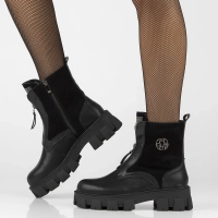 Leather boots Filippo DBT6342/24 BK black