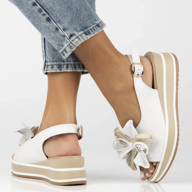 Leather sandals Filippo DS7045/25 WH white