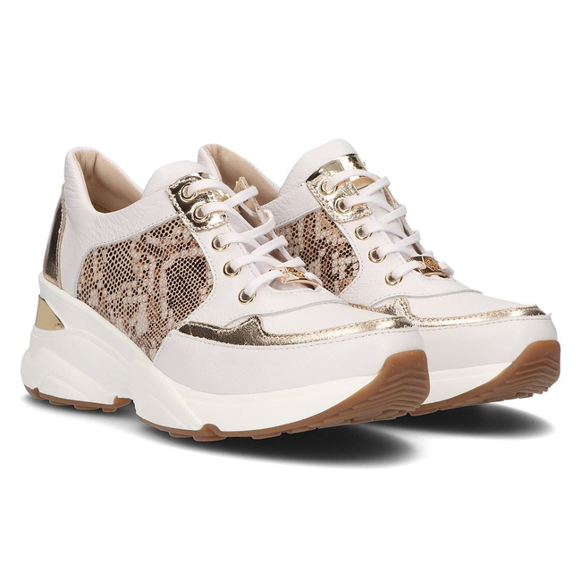 Leather sneakers Filippo 087 white gold