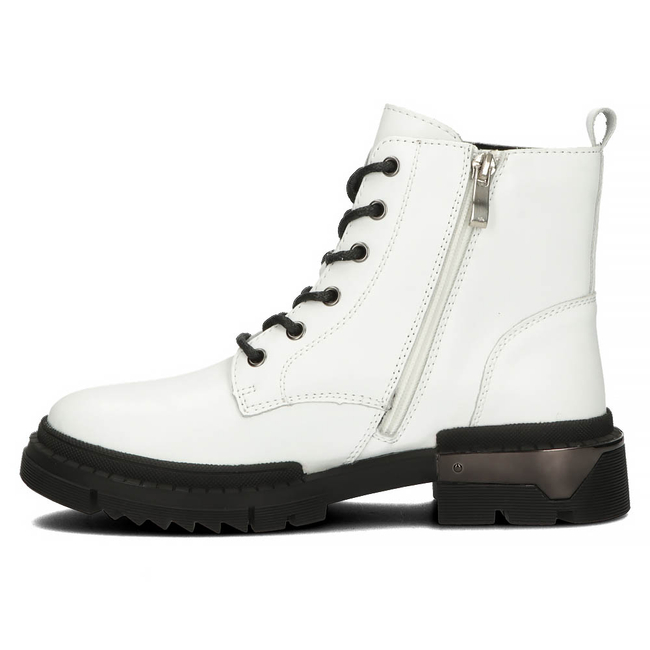 Skórzane botki Filippo DBT4147/22 WH białe