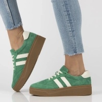 Skórzane sneakersy Filippo DP6776/25 GE zielone