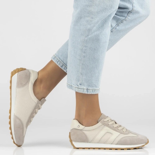 Skórzane sneakersy Filippo DP7564/26 BE beżowe