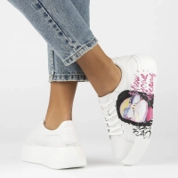 Leather sneakers Filippo DP6835/25 WH white